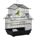 Cage a oiseaux design maison perchoirs mangeoires balan�oire 3 portes plateau excr�ment amovible + poign�e ...