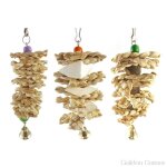 Cage suspendue pour animal de compagnie, oiseau perroquet, jouet d'herbe naturelle, morsure a m�cher, ...