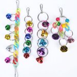 Cage suspendue, clochette, oiseau, perroquet, entranement sur pied, accessoires de clochette colors, ...