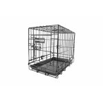 Cage de transport pour chien et chat en m�tal 2 portes + grille martin sellier 92x57, 5x65 cm mixte noir ...