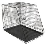 Cage de transport, noir, 92x63x74cm, 2 portes