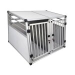Cage de transport de voiture pour chien double aluminium nobby pet nouveau design