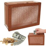 Caisse d'�pargne en bois, tirelire enfant, caisse d'�pargne avec v�rification num�rique, caisse d'�pargne ...