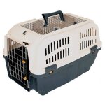 Caisse de transport pour chien & chat - skudo iata gris (55cm x 36cm x 35cm)