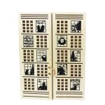 Calendrier de l'avent bois th�me urbain