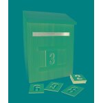 Calendrier de l'avent bo�te aux lettres 20x28x9, 5 cm bois