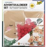 Calendrier de l'avent folia bringmann - set - sacs en papier - 216 pices  nez rouge