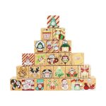 Calendrier de l'avent diy - 24 bo�tes cadeaux - carton r�utilisable - d�coration no�l classique - 7x7x7cm ...
