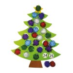 Calendrier de l'avent sapin feutrine - megacrea diy