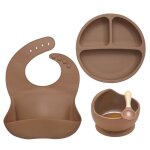 Caly - couverts pour enfants avec logo personnalis, kit d'alimentation en silicone souple, bol a dner ...
