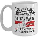 Canada mug cupan't buy happiness but can marry a canadian - tasse a café blanche cadeaux drôles pour ... Canada mug cupan't buy happiness but can marry a canadian - tasse a café blanche cadeaux drôles pour ...