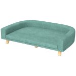 Canap� chien lit pour chien design scandinave coussin d�houssable dim 98l x 67l x 25h cm pieds bois tissu ...