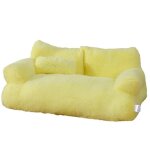 Canap - lit pour animaux compagnie avec housse amovible, coussin doux en fourrure, panier antidrapant ...