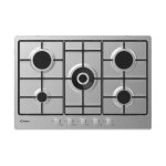 Candy cel7p4wx plaque acier inoxydable built - in (placement) 75 cm gaz 5 zone(s)