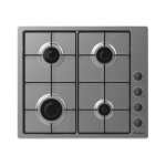 Candy pop evo chw640lxb table de cuisson au gaz inox - 4 foyers