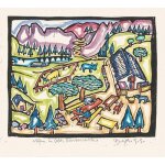 Canevas imprimer alm en ober - oesterreich (1906) impression sur toile roule tableau art dcoration ...