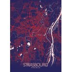 Canevas imprimer carte bleu fonc de strasbourg=7756 impression sur toile diy installer 40x50cm