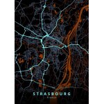Canevas imprimer carte de strasbourg=1401 impression sur toile diy installer 40x50cm