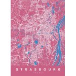 Canevas imprimer carte strasbourg france=1345 impression sur toile diy installer 40x50cm