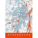 Canevas imprimer carte strasbourg france=1349 impression sur toile diy installer 40x50cm