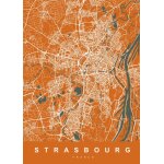 Canevas imprimer carte strasbourg france=1355 impression sur toile diy installer 40x50cm