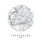 Canevas imprimer carte de strasbourg france=4372 impression sur toile diy installer 40x50cm