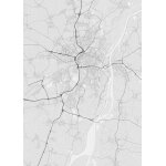 Canevas imprimer carte de strasbourg france = 6192 impression sur toile diy installer 40x50cm