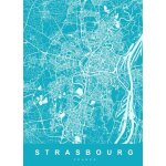 Canevas imprimer carte strasbourg france=8850 impression sur toile diy installer 40x50cm