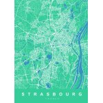 Canevas imprimer carte strasbourg france=8915 impression sur toile diy installer 40x50cm