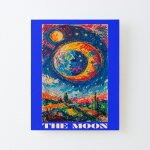 Canevas imprimer la carte de tarot de la lune impression sur toile diy installer 40x50cm