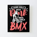 Canevas imprimer courses de bmx certaines filles portent un vlo rose bmx rider sans cadre 40x50cm diy ...