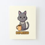 Canevas imprimer depresso - chat triste mignon avec une tasse  caf expresso sans cadre 40x50cm diy ...