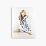 Canevas imprimer fille hippie impression sur toile art dcoration murale / 40x50cm ou 40x40cm