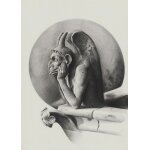 Canevas imprimer gargouille de notre dame=3468 impression sur toile diy installer 40x50cm