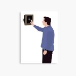 Canevas imprimer michael scott et son tlviseur  cran plasma  200 dollars. impression sur toile art ...