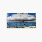 Canevas imprimer opration crossroads baker colorise, atoll de bikini, 1946 impression sur toile art ...