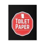 Canevas imprimer papier toilette - etiquette rouge pour contenants alimentaires sans cadre 40x50cm diy ...