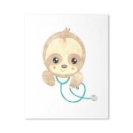 Canevas imprimer paresseux mignon avec stéthoscope infirmière pédiatrique pédiatre sans cadre 40x50cm ... Canevas imprimer paresseux mignon avec stéthoscope infirmière pédiatrique pédiatre sans cadre 40x50cm ...