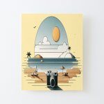 Canevas imprimer paysage de camra de plage d't sans cadre 40x50cm diy installer