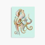 Canevas imprimer polah - la hache brandissant octopus (sur aqua) impression sur toile art dcoration ...