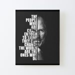 Canevas imprimer poster encadre de steve jobs - les gens qui sont assez fous - dcor de bureau impression ...