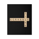 Canevas imprimer journe du scrabble, carreaux de scrabble sans cadre 40x50cm diy installer