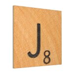 Canevas imprimer scrabble letter tile 'j' impression sur toile roule tableau art dcoration murale / ...