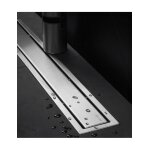 Caniveau de douche confluo premium line en acier inoxydable - 55x12 cm - - Caniveau de douche confluo premium line en acier inoxydable - 55x12 cm - -