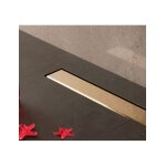 Caniveau de douche sans cadre en or plaqu� 24 carats frameless line - 95 cm - -