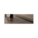 Caniveau de douche sans cadre en verre noir frameless line - 30 cm - - Caniveau de douche sans cadre en verre noir frameless line - 30 cm - -