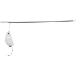 Canne a jouer pour chat - trixie - souris en peluche - herbe a chat - b�ton flexible - 46 cm - gris - ...
