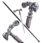 Canne epee death head canne de marche decoration d�coration