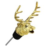 Décanteur verseur en acier inoxydable tête de cerf, bouchons de bouteille de vin, aérateurs de vin, outil ... Décanteur verseur en acier inoxydable tête de cerf, bouchons de bouteille de vin, aérateurs de vin, outil ...