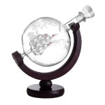 D�canteur a whisky de 850ml, distributeur de whisky en bateau antique pour liqueur, bordeaux, vodka, ...